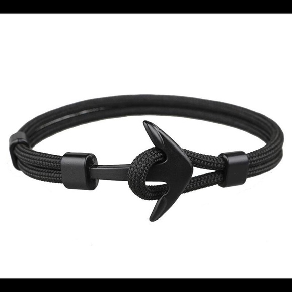 Paracord Anchor Bracelet “Dark Skies” Black NWOT - Picture 1 of 1